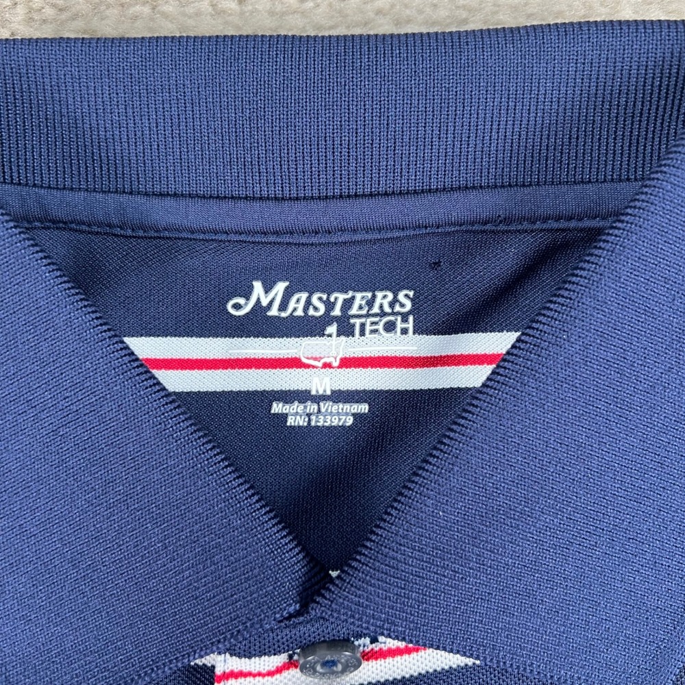 Masters Tech Mens Navy Blue Striped Performance G… - image 2
